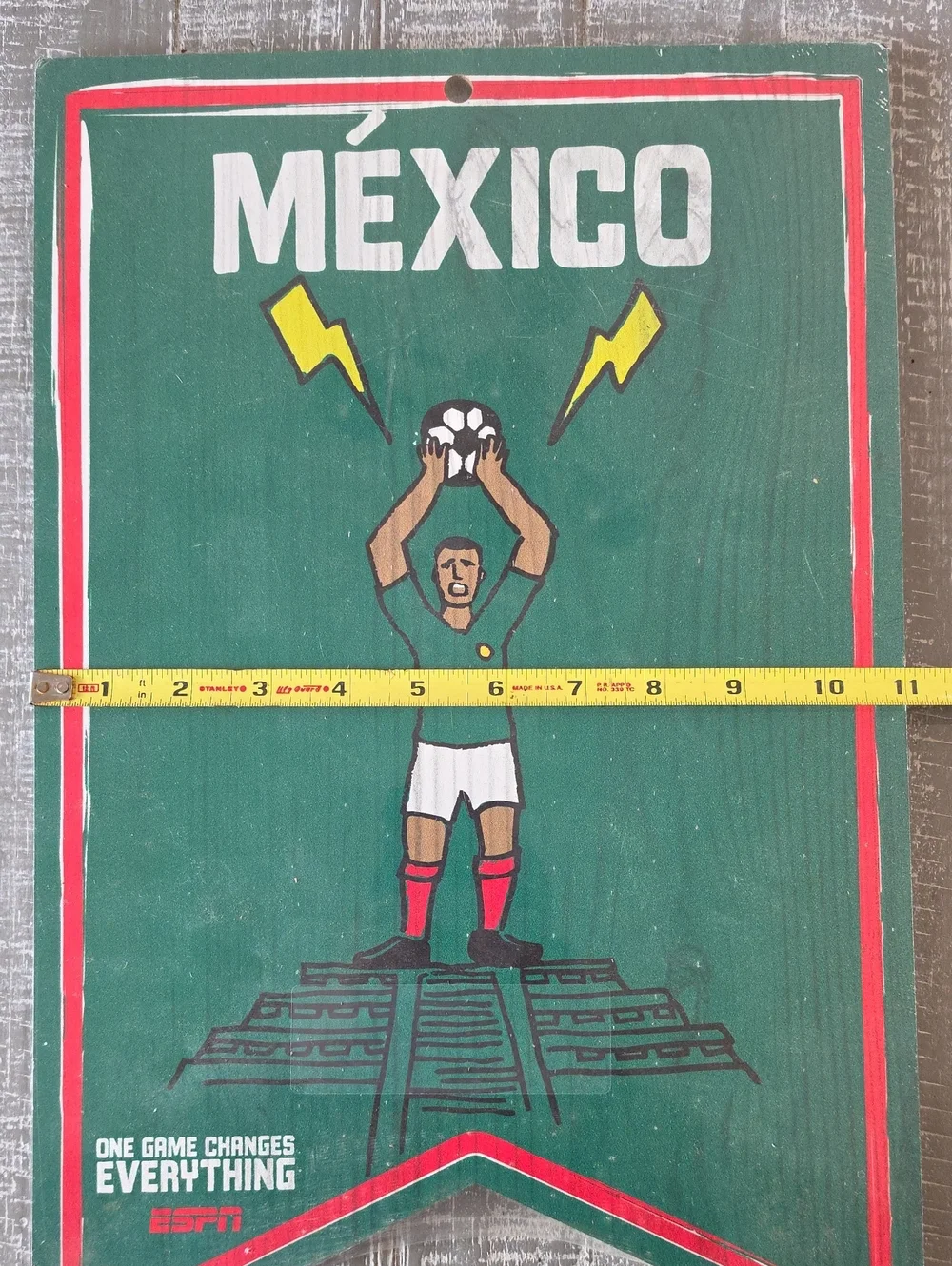 MEXICO World Cup Wood Sign, Retro-Style, ESPN, Wincraft, 2010, El Tri, FIFA